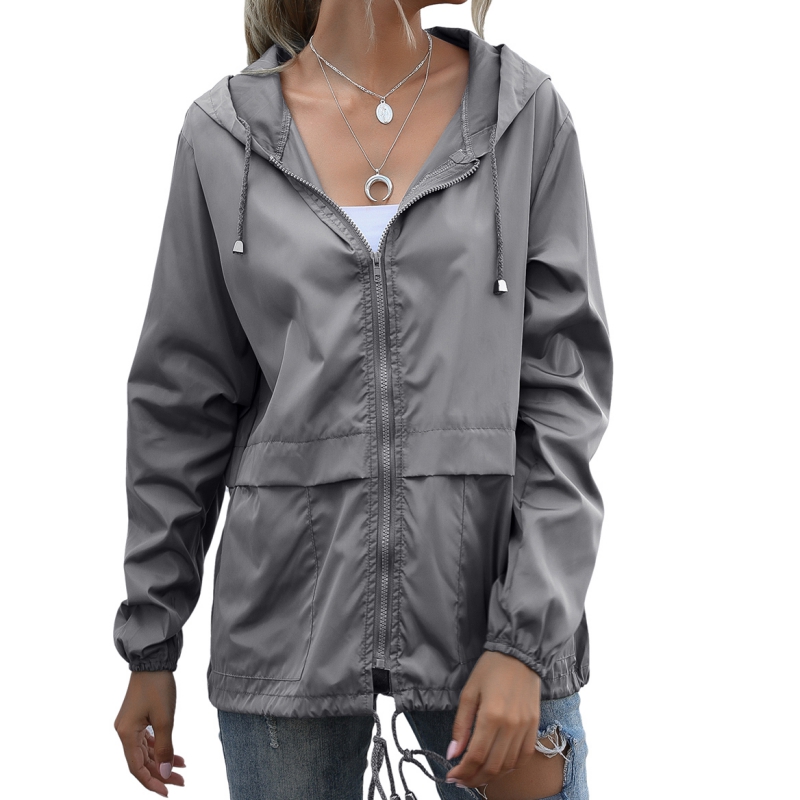 Women Rain Jacket Waterproof Lightweight Long Hooded Raincoat Climbing Outdoor Trench Coats Windbreaker Travel Jacket B0dgghncw3